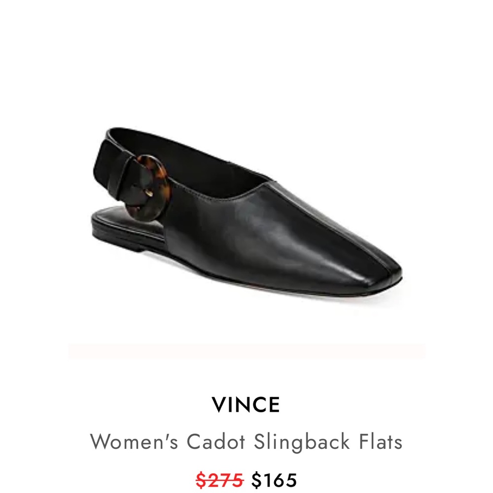 Vince Cadot square toe sling backs